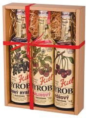 Kitl Dárkové balení Červené ovoce - 3x 500 ml (Malina, Višeň, Černý rybíz)