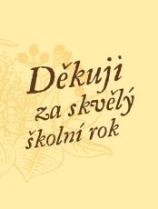 Visačka - Děkuji za skvělý školní rok