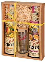 Kitl Dárkové balení Mámivé Mango + Maracuja se skleničkou  (Mango + Maracuja) 2x 500 ml