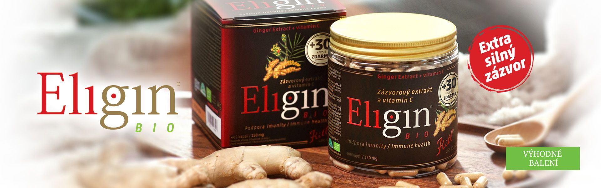 Kitl Eligin Bio - extra silný zázvor pro podporu imunity