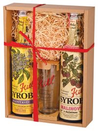 Gift box for children (Raspberry and Elderflower syrups)