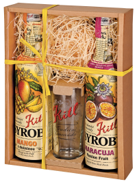 Kitl Dárkové balení Mámivé Mango + Maracuja se skleničkou  (Mango + Maracuja) 2x 500 ml