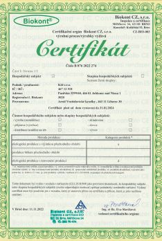 Certifikát Biokont 2023