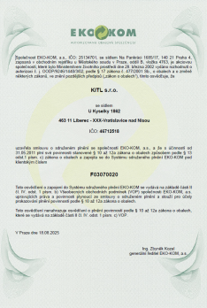 Osvědčení EKO-KOM