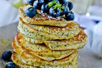 Poppy Seed & Lime Pancakes with Kitl Elderflower Syrup