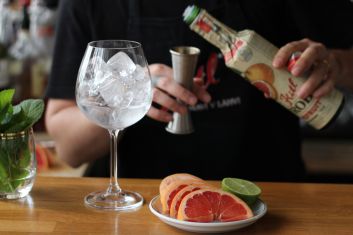 Grapefruit Gin-Tonic cocktail