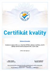Certifikát kvality Lehká malinová limonáda Kitl
