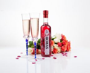 Koktejl Růžové bublinky pro svátky lásky z Kitl Syrob Růžový květ